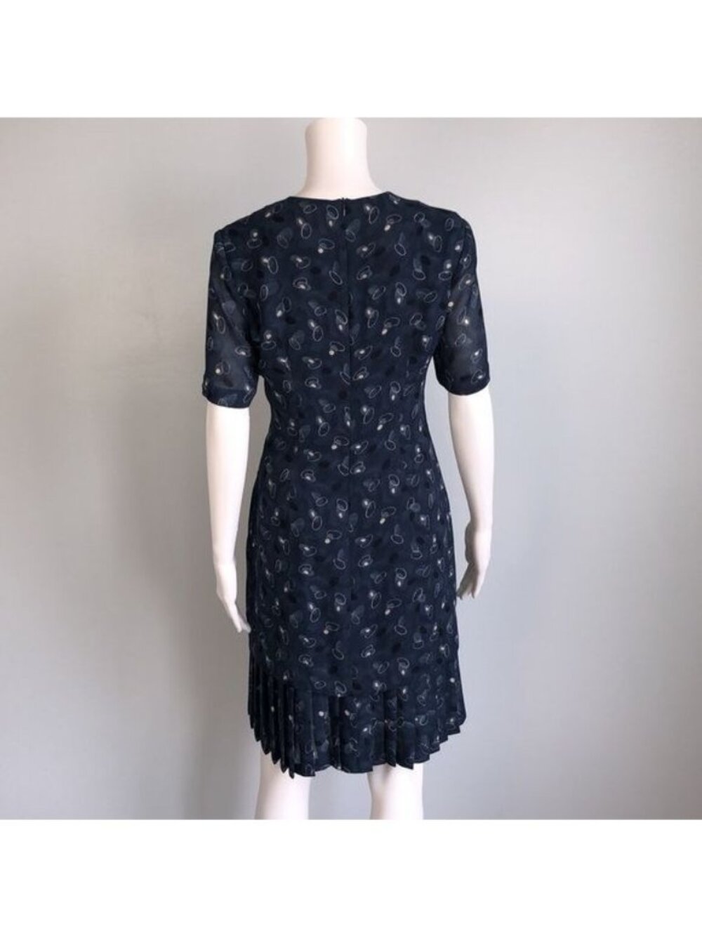 Vintage Rene Rowan for Saville 90's Pleated Dress - S - Picture 2 of 7